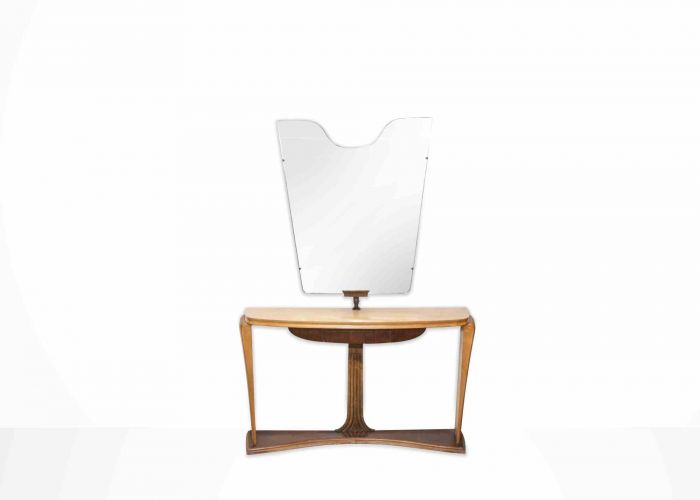 Vintage Consolle with Mirror by Osvaldo Borsani