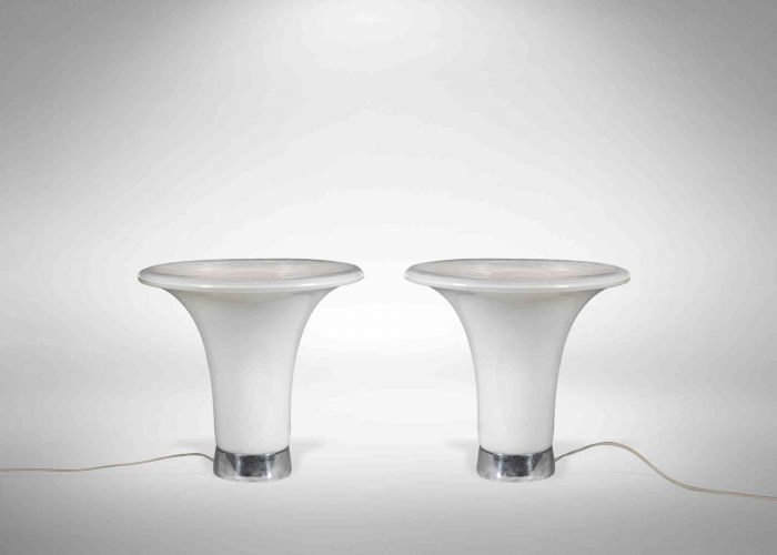 Pair of Table Lamps by Gino Vistosi
