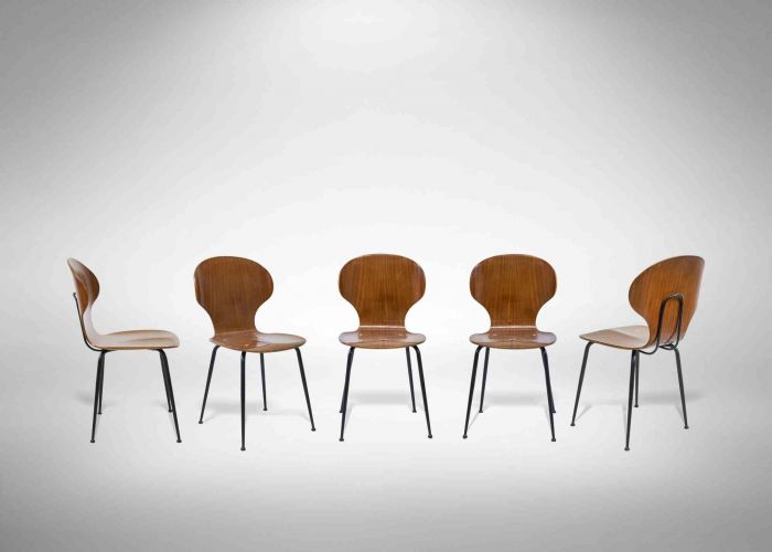 Carlo Ratti - Set of 5 Vintage Chairs “Lulli" - Design Furniture 