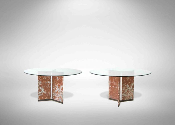 Vintage Pair of Marble  Coffee Table 