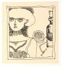 Portrait of a Woman by Franco Gentilini - Contemporary Artwork