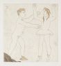 Step of Dance I is an original etching realized by Giacomo Manzù.