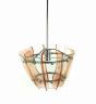 Pink and Green Vintage Chandelier - Italy 1970s