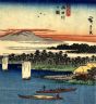 Utagawa Hiroshige - Landscape on the Sumida with Sunset - Modern Artwork