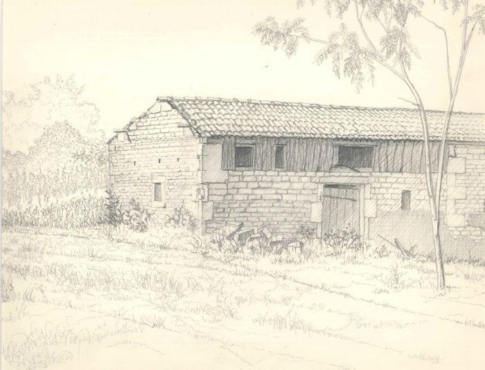 André Rolland Brudieux - House in the Countryside - L'Oise - Modern Artwork