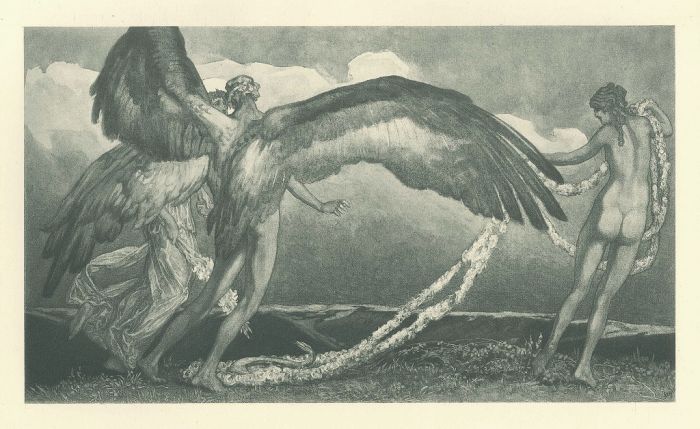 Fall Der Engel by Franz Von Bayros (Choisy Le Conin) - Modern Artwork