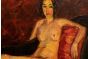 Reclined Nude with Parrot
