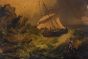Glimpse of Coast with boats by anonymous - Modern Artwork