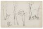 "In The Country Side" is an original pencil drawing on ivory-colorated paper by Brissot de Warville (1818, Vernon - 1892, Wersailles)