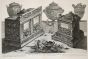 Vasi, candelabri, fine proof, Antiche urne cinerarie e lampade, etching and burin on paper, To Sid Francesco Dickins, handwritten ending note. Very good conditions, Signature on plate, Cavalier, Piranesi, Old masters, 