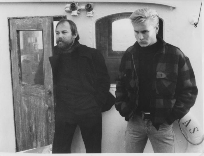 Klaus Maria Brandauer on the Set of The Lightship (Film)