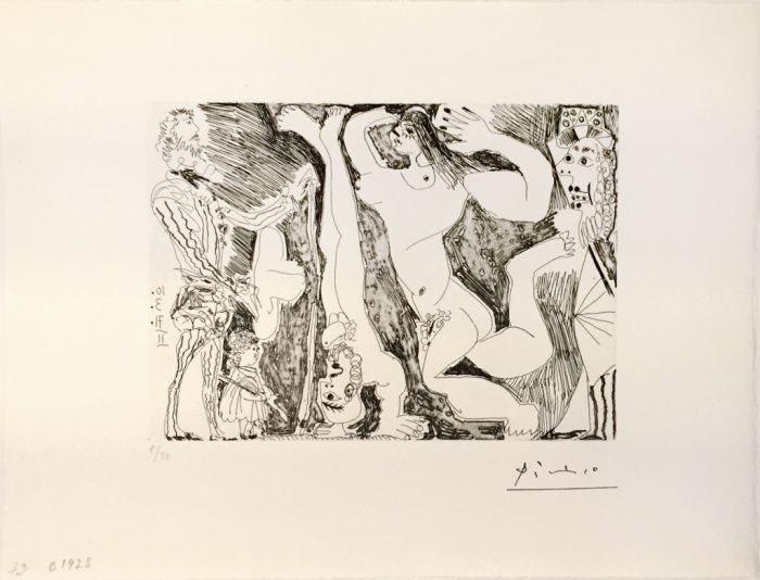 Pablo Picasso - L’Acrobate, avec Femme et Spectateurs - Contemporary Art