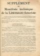 Supplément au Manifeste technique de la Littérature futuriste