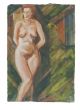 Nude is an original drawing in mixed media on paper, realized by Jean Delpech (1988-1916). 