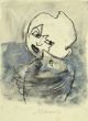 Portrait is an original modern artwork realized the 1985s by the Italian artist Mino Maccari (Siena, 1898 - Rome, 1989).