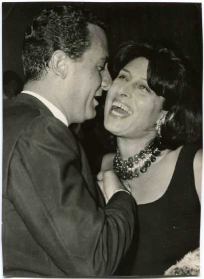 Vintage Portrait of Anna Magnani with Alberto Sordi - Original Photographs