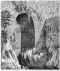 Luigi Rossini, Veduta dell'antico ponte situato fuori di Porta Romana nella Citta di Cora. Roma, 1825, Luigi Rossini, Tivoli, Rome, Architecture, Ruins, Landscape, Roman, Villa, Palace, Neoclassicism, Old Masters, Artworks, Etchings, Engraves, Archeology,