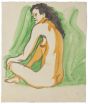 Nude 1935's is an original drawing in tempera and watercolor a on paper, realized by Jean Delpech (1988-1916). (FRONT OF THE DRAWING)
