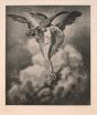 "Immelmann"  is an original Black and white héliogravure on cream-colored cardboard realized by Choisy Le Conin, pseudonym of Franz Von Bayros (Agram, 1866 – Vienna, 1924).