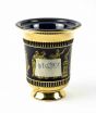 Small Gilded & Blue Vase in the Style of Piero Fornasetti