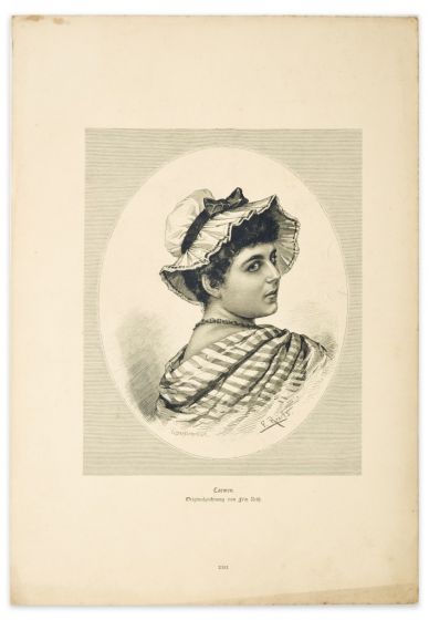 Woman is an original zincography on paper realized by D'Apres Fritz Reifs, in 1905.