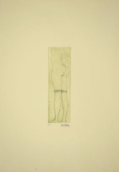 Maiden is an original etching realized by Sergio Barletta in XX Century.