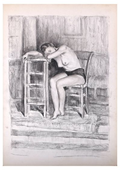 Femme Assise by French artist of XX century - Modern Artwork