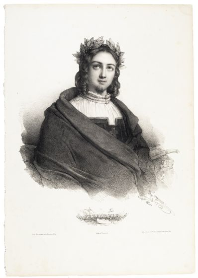 Portrait Of Petrarque by Henri Grevedon - Modern Artworks