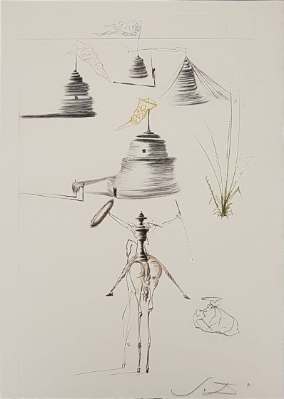 Le Camp du roi Marc, from "Tristan et Iseult", by Salvador Dalì, original print