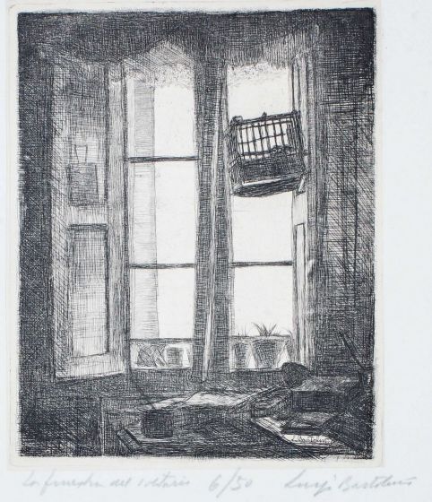 La finestra del solitario by Luigi Bartolini - Modern Artwork 