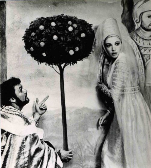 Vintage Portrait of Monica Vitti along with Tony Curtis