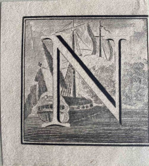 Antiquities of Herculaneum  - Letter of the Alphabet N