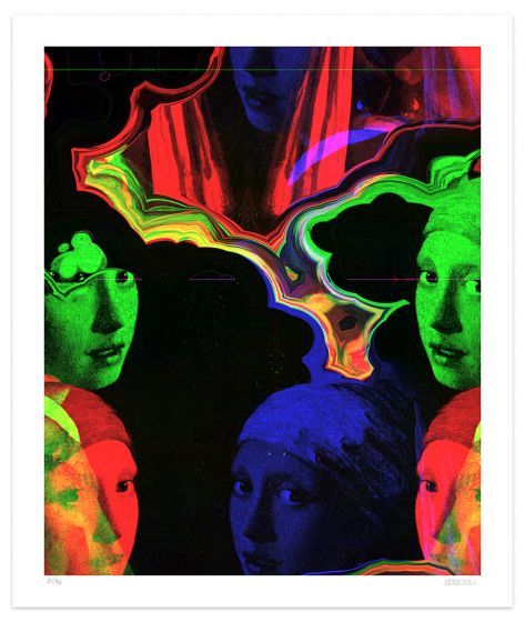 After Jan Vermeer by Dadodu - Contemporary Art Print