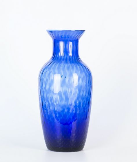 Crystal Blue Vase - Decorative Object