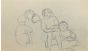 The Sketches Of Standing Nude And Children