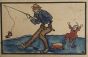"The fisherman" 1920s is an original  watercolor drawing on ivory-colorated paper by Anonymous Artist of the 20th century.