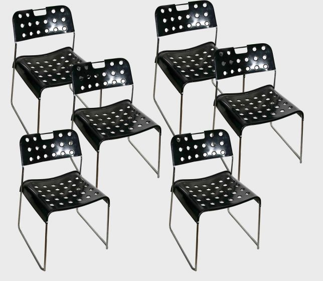 "Omstak" Metal Chairs by Rodney Kinsman - Design