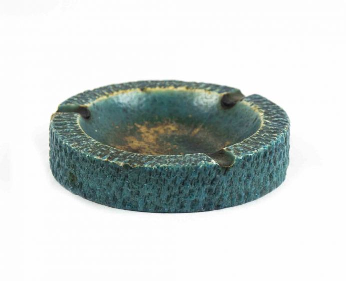 Vintage Turquoise Ceramic Ashtray
