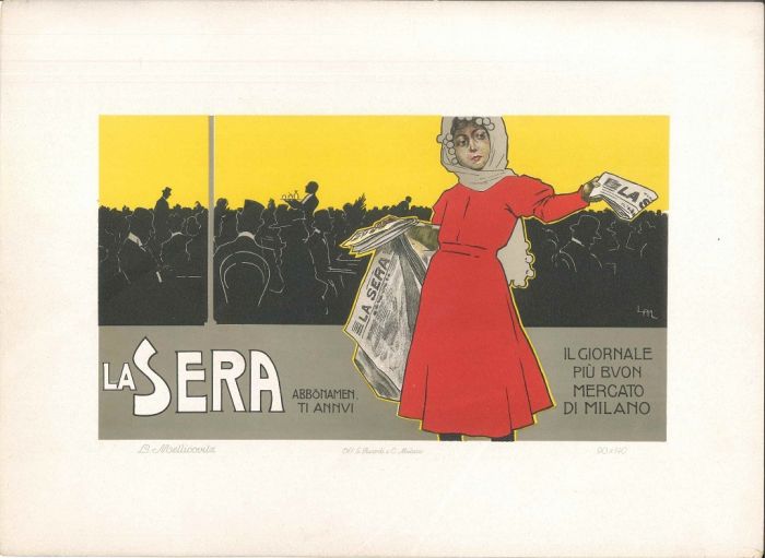 La Sera by Leopoldo Metlicovitz - Modern Artwork 