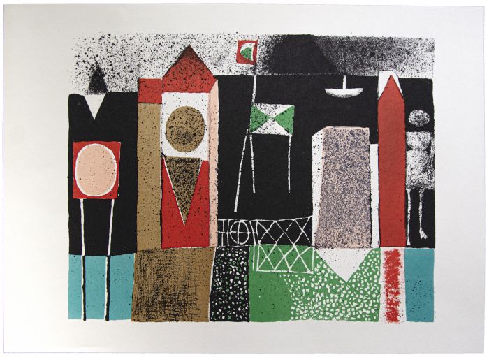 The Houses by Franco Gentilini - Contemporary Artwork