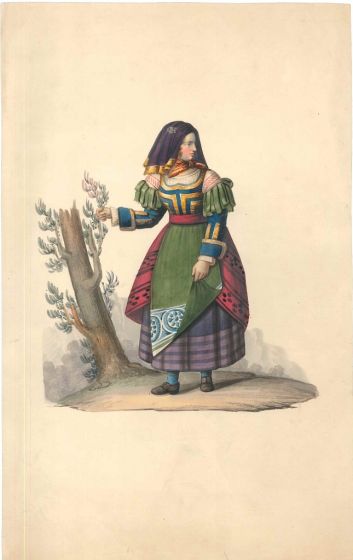Female figure of XIX Century by Michela De Vito, Original Paintings