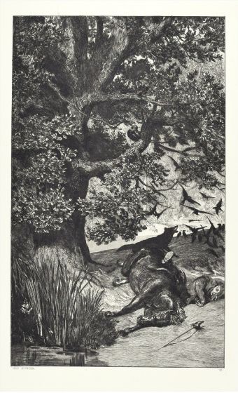 Fallen Knight From "Intermezzi" by Max Klinger -  Modern Artwork