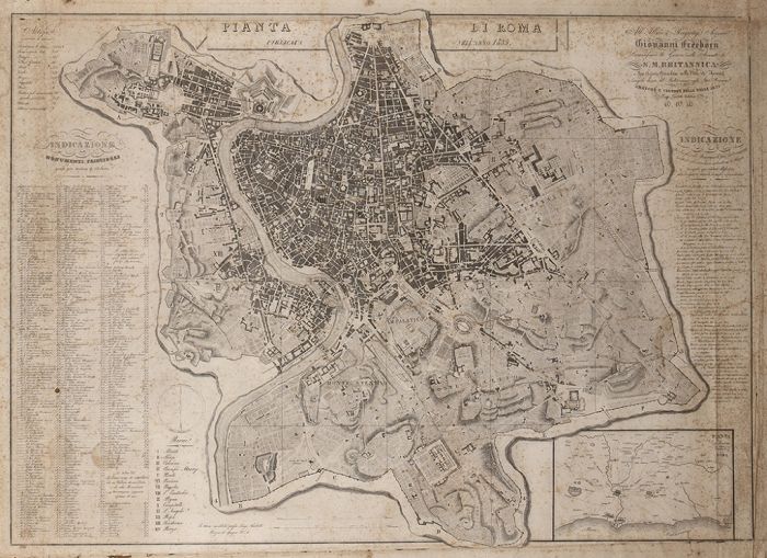 Map Of Rome by Luigi Nicoletti -  Old Master Artwork