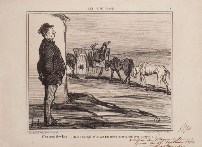 Honoré Daumier - C’est peut-être bon… - LES HIPPOPHAGES - Modern Artworks
