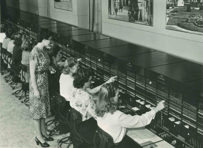 Telephone System - American Vintage Photograph