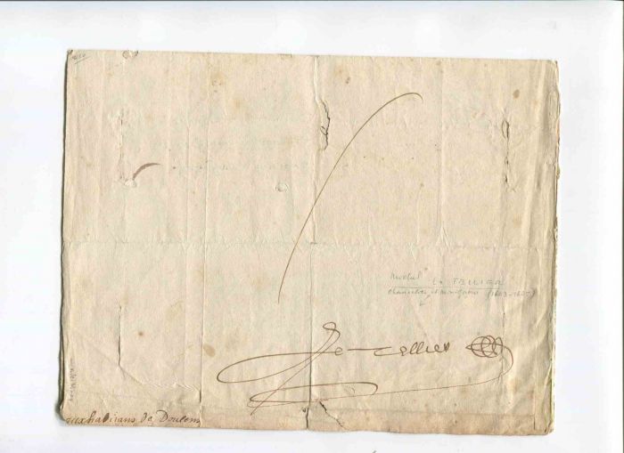 Michel Le Tellier Autograph