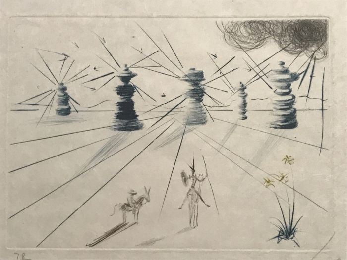 Don Quichotte et les moulins à vent - SOLD