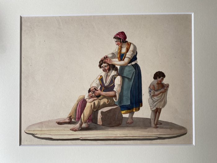 Lice is an original gouache drawing on paper realized by Anonymous Artist of the 19th century.