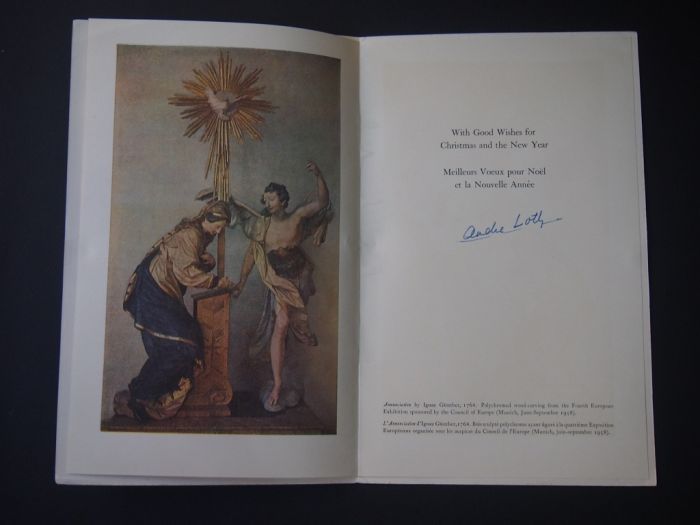 André Loth - Good Wishes Leaflet - Manuscripts