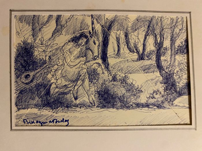 Figure in the Woods by Mogniat-Duclos Bertrand - Artwork 